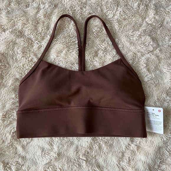 lululemon athletica Other - Lululemon Flow Y Bra Long Line Brown size 6 NWT